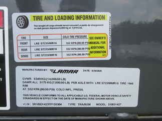 2026 Lamar 83x14  Dump DG831427