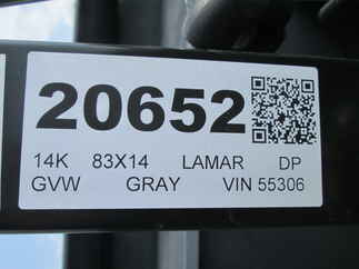 2026 Lamar 83x14  Dump DG831427