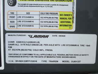 2026 Lamar 83x12  Dump DL831227