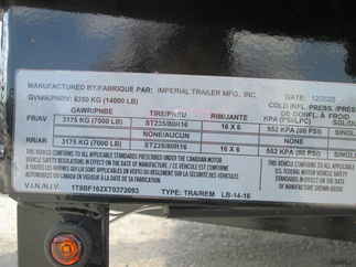 2026 Imperial 78x16  Equipment Tilt LB-14-16