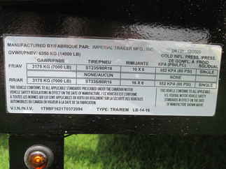 2026 Imperial 78x16  Equipment Tilt LB-14-16