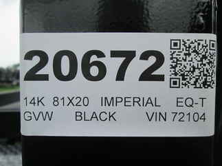 2026 Imperial 81x20  Equipment Tilt SW-14-20