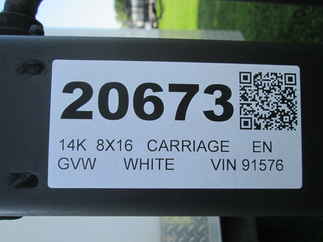 2018 Carriage 8x16  Enclosed Cargo BL816TA5