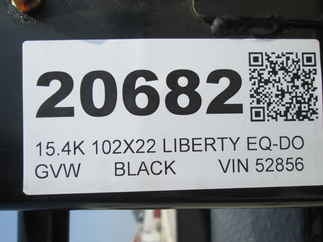 2026 Liberty 102x22  Equipment Deckover LOA14K102X22B8BPWF