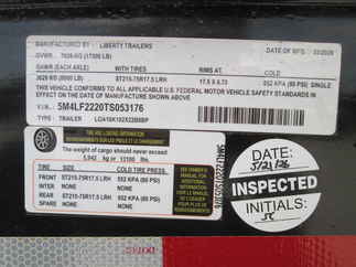 2026 Liberty 102x22  Equipment Deckover LOA16K102X22B8PW