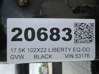2026 Liberty 102x22  Equipment Deckover LOA16K102X22B8PW