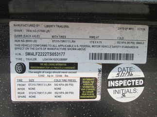2026 Liberty 102x22  Equipment Deckover LOA16K102X22B8PW