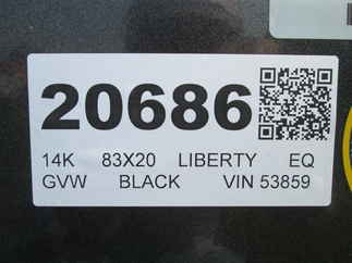 2026 Liberty 83x20  Equipment LE14K83X18+2C6