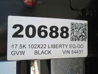 2026 Liberty 102x22  Equipment Deckover LOA16K102X22B8PW
