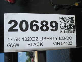 2026 Liberty 102x22  Equipment Deckover LOA16K102X22B8PW