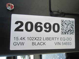 2027 Liberty 102x22  Equipment Deckover LOA14K102X22B8BPWF