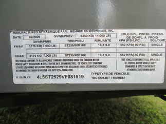 2027 Behnke Trailers 83x20  Equipment Tilt TBCT2014ET
