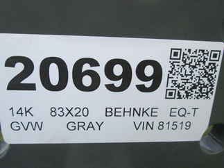 2027 Behnke Trailers 83x20  Equipment Tilt TBCT2014ET