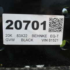 2027 Behnke Trailers 83x22  Equipment Tilt TBCT2220ET-10K