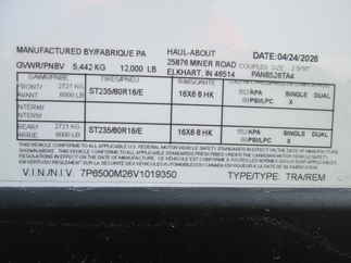2027 Haul-About 8.5x26  Enclosed Car Hauler PAN8526TA4