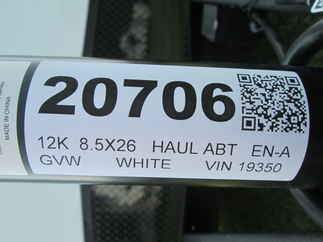2027 Haul-About 8.5x26  Enclosed Car Hauler PAN8526TA4