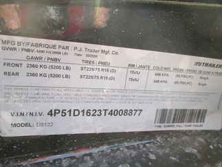 2026 PJ Trailer 72x12 D3 Dump D3J1252BSSK-RA01