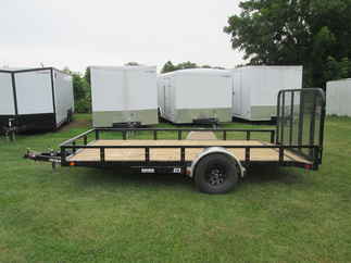 2027 PJ Trailer 83x14 U8 Single Axle Utility U821431DSBK