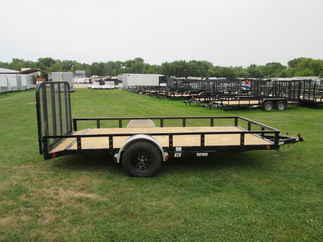2027 PJ Trailer 83x14 U8 Single Axle Utility U821431DSBK