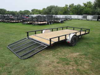 2027 PJ Trailer 83x14 U8 Single Axle Utility U821431DSBK