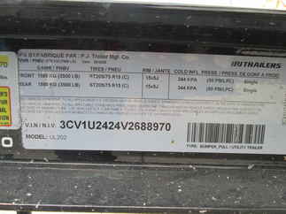 2027 PJ Trailer 83x20 UL Utility UL22032BSBK