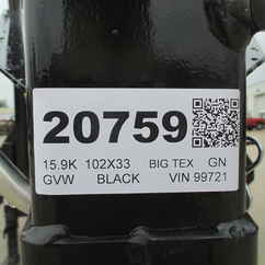 2027 Big Tex 102x33  Gooseneck 14GN-33D5A-MRBK