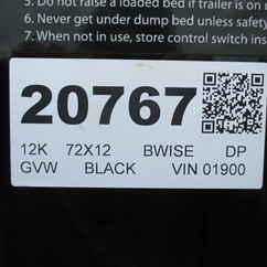 2027 BWISE 72x12  Dump DT612LP-LE-12-A
