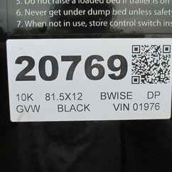2027 BWISE 81.5x12  Dump DT712LP-LE-10-A