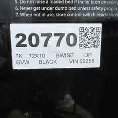 2027 BWISE 72x10  Dump DTR610LP-7-D