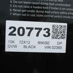 2027 BWISE 72x12  Dump DT612LP-LE-10-A