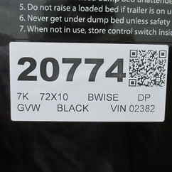 2027 BWISE 72x10  Dump DT610LP-LE-7-A