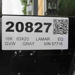 2027 Lamar 83x20  Equipment H6832028