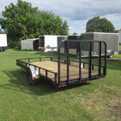 2027 PJ Trailer 83x14 U8 Single Axle Utility U821431DSBK-ATVR