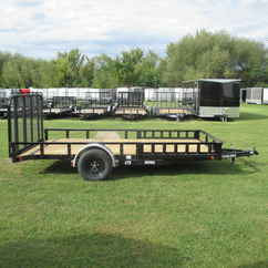 2027 PJ Trailer 83x14 U8 Single Axle Utility U821431DSBK-ATVR