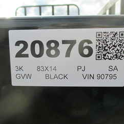 2027 PJ Trailer 83x14 U8 Single Axle Utility U821431DSBK-ATVR