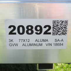 2027 Aluma 77.5x12  Aluminum Single Axle Utility 7712H-TILT-S