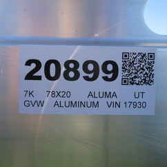 2027 Aluma 77.5x20  Utility 7820TA-EL-BT-TR-RTD
