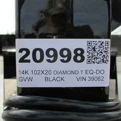 2027 Diamond T 102x20  Equipment Deckover 10220DO160