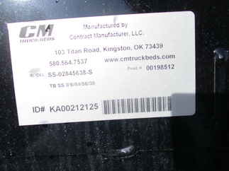 NEW CM 8.5 x 84 SS Truck Bed