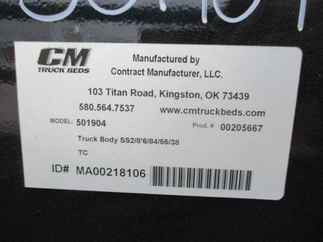 NEW CM 8.5 x 84 SS Flatbed Truck Bed