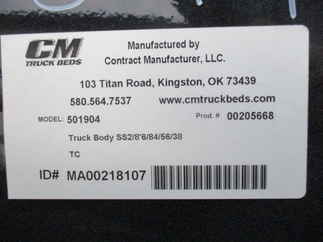 NEW CM 8.5 x 84 SS Truck Bed