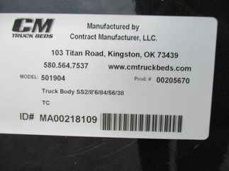 NEW CM 8.5 x 84 SS Flatbed Truck Bed