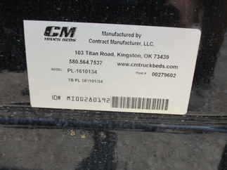 New CM 16 x 101 PL Flatbed Truck Bed