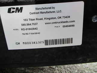 New CM 7 x 84 RD Flatbed Truck Bed