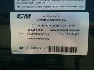 AS IS CM 9.3 x 97 RD Flatbed Truck Bed
