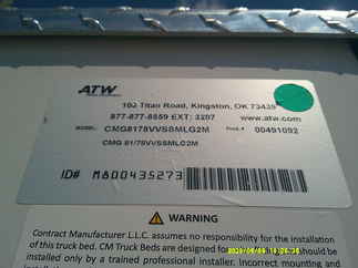 New CM 6.75 x 78 SB Flatbed Truck Bed