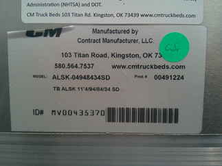 New CM 11.3 x 94 ALSK Flatbed Truck Bed