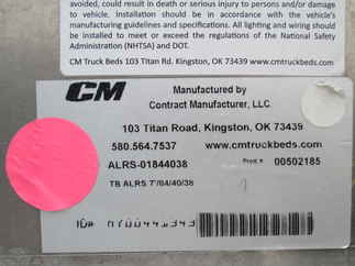 New CM 7 x 84 ALRS Flatbed Truck Bed
