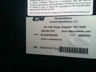 New CM 11.3 x 97 RD Flatbed Truck Bed