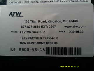 New CM 8.5 x 97 Warrior Flatbed Truck Bed